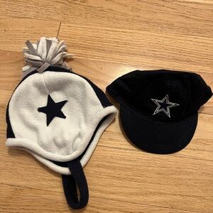 NFL Infant Hats bundle - Dallas cowboys football- one beanie one reversible cap